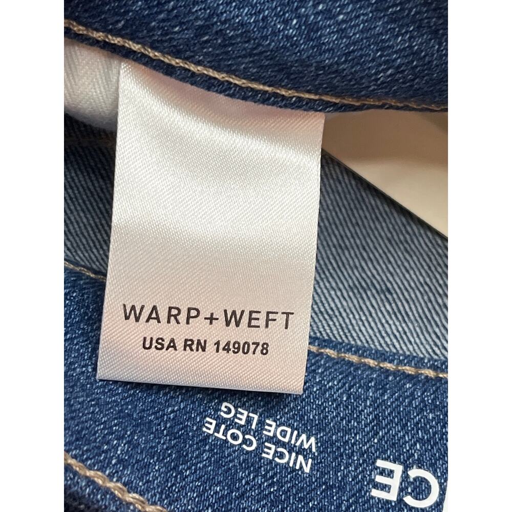 Warp + Weft NCE Nice Cote Wide Leg Two-Tone Two-Faced Jeans Size 14/32 MSRP $98 - Picture 13 of 15